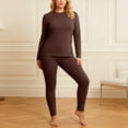 thumbnail image 4 of WCJM Holiday Party Outfits for Women Women's Fleece Two Piece Set Including Top and Pants Two-Piece Set Women's Sleepwear, 4 of 5