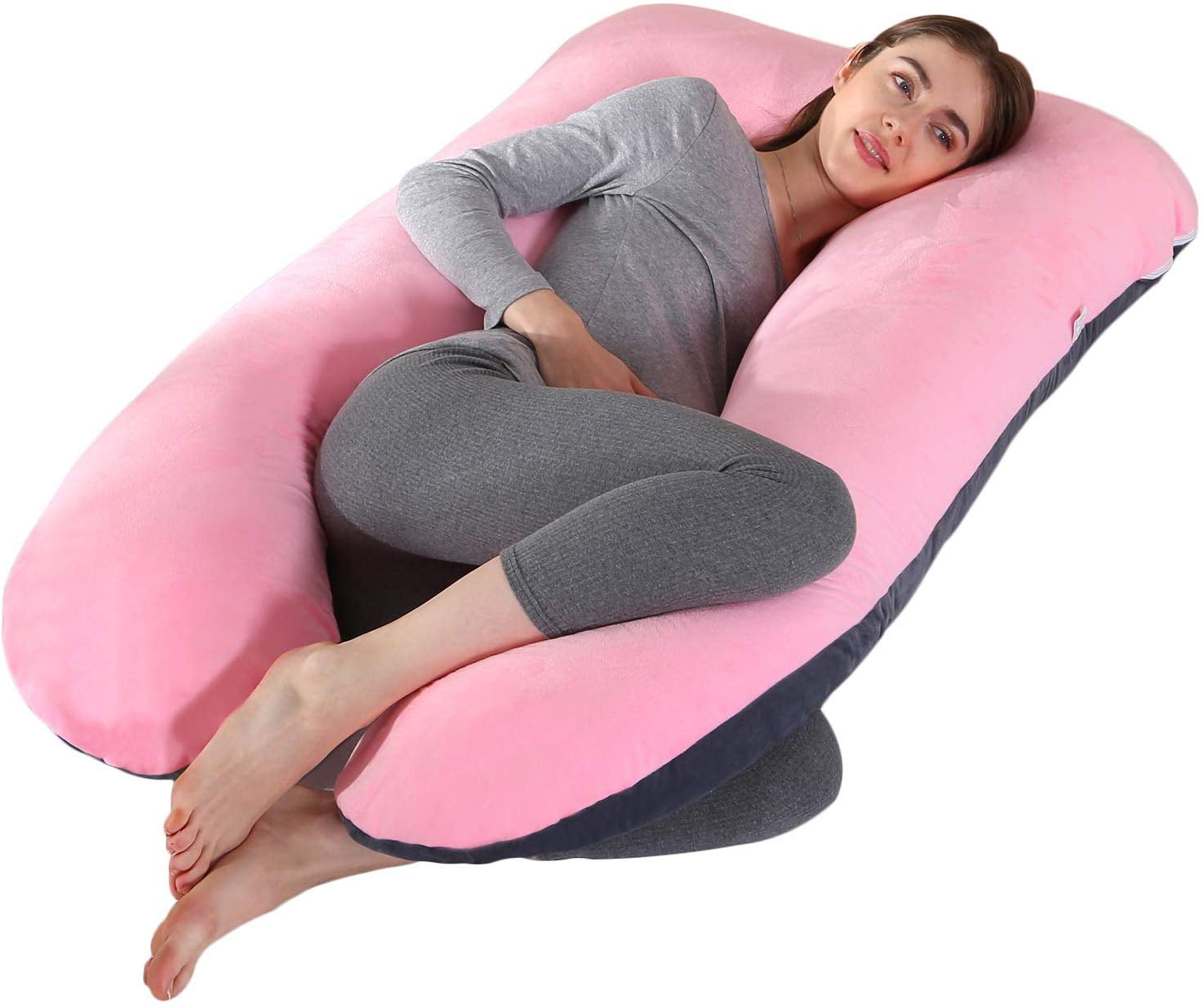 TOPGOD Maternity Pillow for Sleeping U Shape Maternity Pillow Memory