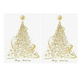 Wall Stickers Decor Golden Christmas Tree Window Clings Stickers For