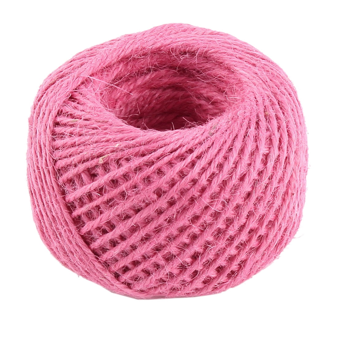 Jute Burlap Ribbon Twine Rope Cord String Wrap Roll Dark Pink 2mm Dia 50m Length