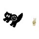 thumbnail image 5 of Reloj de pared con forma de gato, estatua con gesto de mano, de resina acrílica, silencioso (sin ), ideal para la decoración del hogar, el dormi, 5 of 8