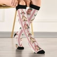 thumbnail image 5 of FORMRS Womens Knee High Socks Casual Long Thick Travel Daily Wear, 1 Pair, Green Christmas Houses, 5 of 6