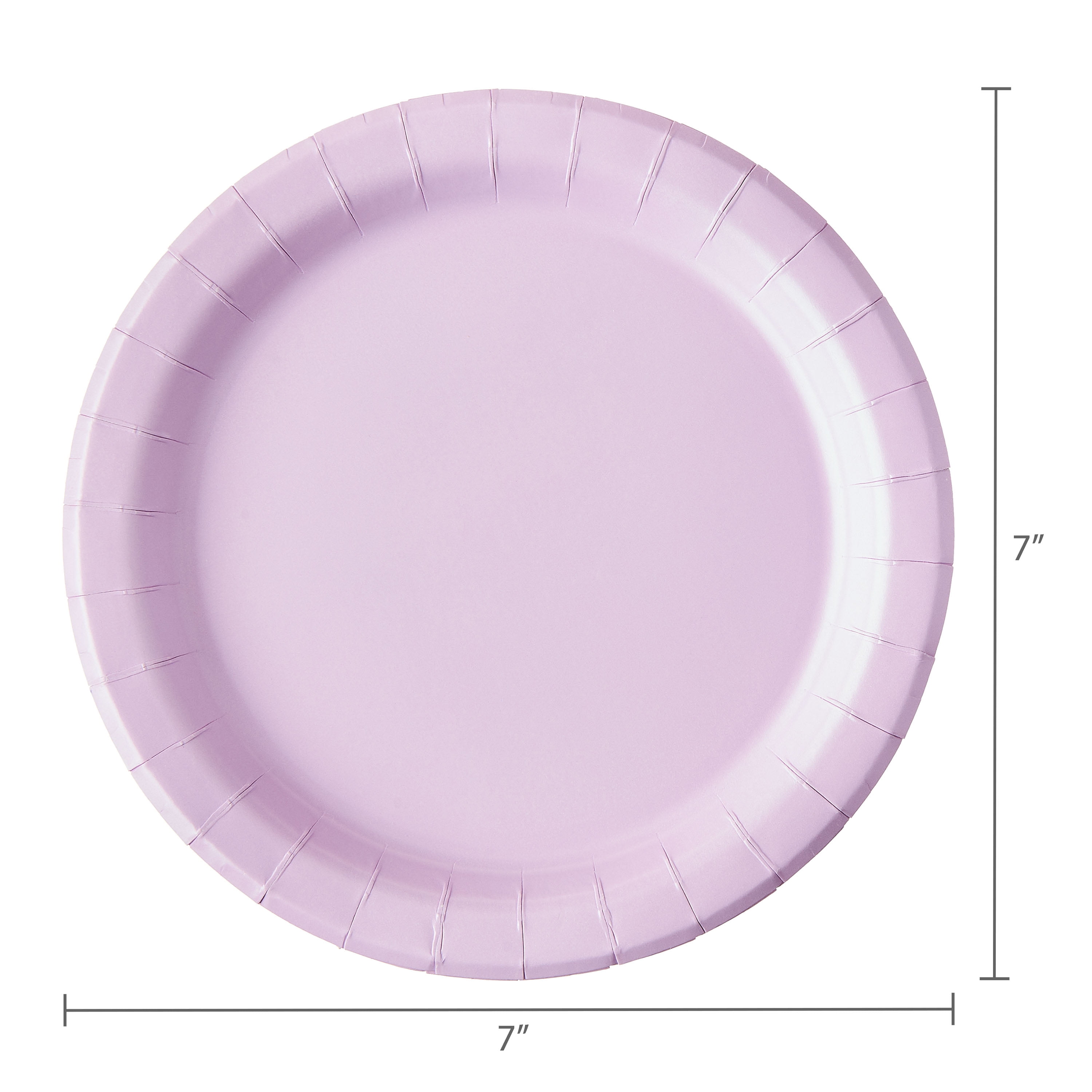 Way To Celebrate Lilac Disposable Paper Plates, 7 in, 24 Count