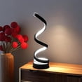 thumbnail image 3 of ZEIDO Modern Spiral Table Lamp, Dimmable Table Lamps for Bedroom, 12W LED Desk Lamps for Living Room, 3 Colors 10 Brightness Bedside Lamps Nightstand Lamp Desk Light for Nightstand, Office - Black, 3 of 7