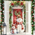 thumbnail image 5 of Horivan 3 Packs Christmas Door Cover Santa Claus Design Festive Holiday Decoration Polyester Fabric for Front Door Indoor Wall Party Decorations, 5 of 6