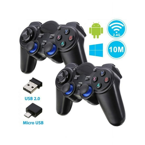 Mando de juegos inalámbrico de 2,4 G para PS3, mandos de PC con botón de disparo por vibración y alcance de hasta 10 m. Compatible con PC (Windows XP/7/8/8.1/10), PS3, Android, Vista y TV