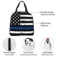 thumbnail image 4 of Disketp Thin Blue Line Flag for Insulated Lunch Bag for Women and Men, Perfect for Work, Hiking, Picnic, 4 of 8