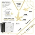 thumbnail image 2 of BEBERLINI Women Starfish Pendant Necklace Set 14K Gold Filled Box Chain CZ Charm Jewelry 24", 2 of 7