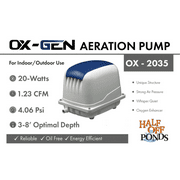 Half Off Ponds OX-Gen 2035 Aeration Kit, 1.23 CFM, 20 ft Tubing