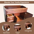 thumbnail image 4 of 36" Shaker Bathroom Vanity Sink Base with Drawers (Ready-to-Assemble), Maple Walnut Vanity Base, 4 of 8