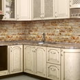 thumbnail image 2 of Dundee Deco's Copper Brown Faux Bricks PVC 3D Wall Panel, 3.3 ft X 2 ft, Interior Design Wall Paneling Decor Commercial and Residential Application, 6.4 sq. feet each, Pack of 10, 2 of 7