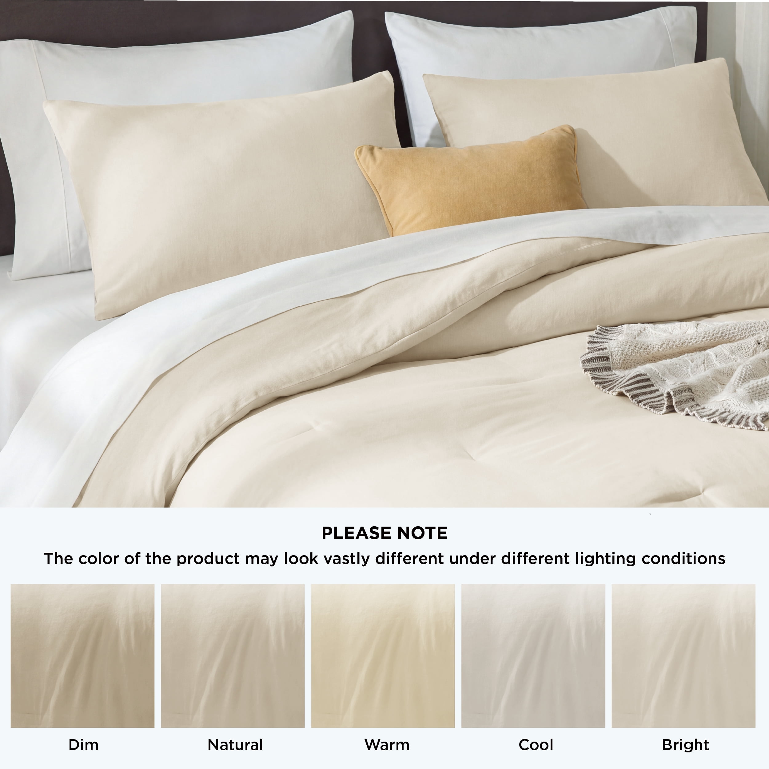 U by Bedsure 3 Pieces Full Comforter Bedding Set, White Comforter Set for All Seasons, 1 Lightweight Prewashed Comforter and 2 Pillowcases, White Swan