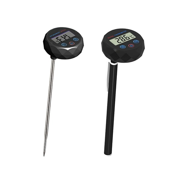 GJX Instant Read Food Thermometer with Clip - Accurate BBQ Meat Cooking Oil Fry Thermometer,Long Probe for Deep Frying,Candy,Chocolate,Candle Making