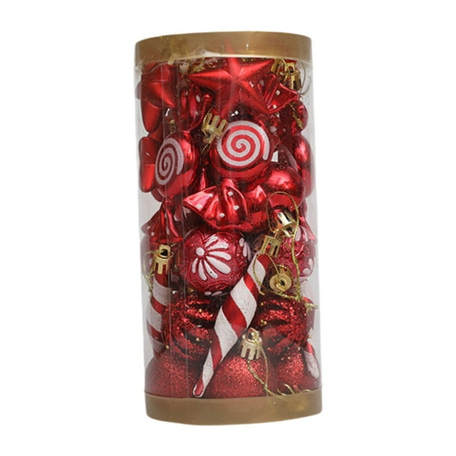 31 adornos colgantes para de Navidad, accesorio fotográfico con abalorios navideños, adornos navideños para guardería, colgantes navideños para Rojo