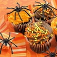 thumbnail image 4 of 100PCS Small Plastic Spiders - FAKE SPIDER PARTY FAVOR P6M7 S8B6 DECORATION B7J6, 4 of 9