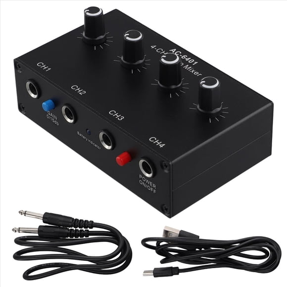 AC-6401 Micrófono Condensador Tarjeta de Sonido PC Computadora Audio USB Guitarra Eléctrica Transmisión en Grabación Tarjeta de Sonido