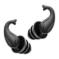 thumbnail image 1 of Tapones para los oídos impermeables para nadar con cancelación de ruido para viajar, trabajar y hacer surf. Negro, 1 of 7