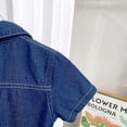 thumbnail image 6 of LYMAYTER Girls Short Sleeve Denim Dress Teen Button Down Casual Jean Shirt Dresses 2-8Y, 6 of 8