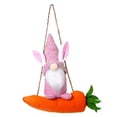 thumbnail image 2 of Adorno colgante de zanahoria de conejo de Pascua • Decoración de muñeca sin cara • Fibra de poliéster suave • Decoración colgante para fiestas de Pascua al aire libre • 1 pieza, 2 of 9