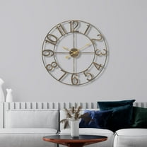 Sorbus Large Wall Clock for Living Room Decor - Wall Clock for Kitchen - 32 inch Big Wall Clock Decorative - Battery Operated Analog Large Clock for Bedroom, Home, Kitchen, Office, Wall Decor (Bronze)