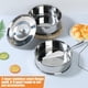 thumbnail image 4 of Vaporizador de Acero Inoxidable de 2 Niveles con Capacidad de 2,4 Cuartos de Galón y Tapa Apilable, Molde para Flan, Sartenes Antiadherentes para Cocinar Al Vapor, 4 of 5