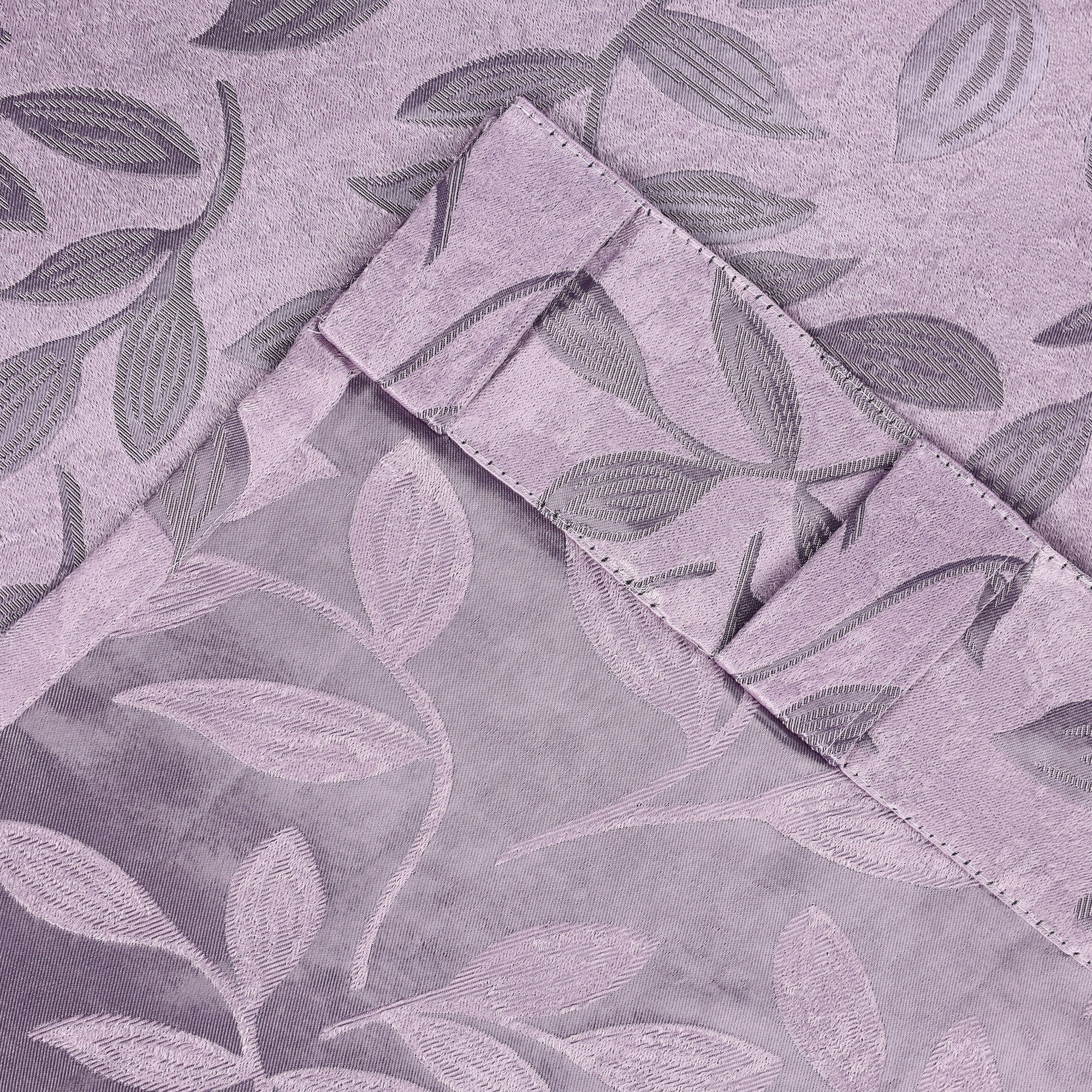 Superior Blackout Leaves Back Tab Curtains Set of 2, Light Filtering Curtain Panel Set, Wisteria, 52"W x 96"L