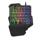 thumbnail image 1 of Teclado de juego mecánico de una mano con 35 teclas, teclado mecánico mini para juegos retroiluminado con controlador de juegos ergonómico. Rojo Verde Competitivo, 1 of 8