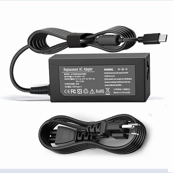45W USB C Laptop Charger for Acer Chromebook R13 11 13 15 311 315 CP311 CP713 C933 CB5-312T R751T SF713 SP714 N17Q5 N17P6 N16Q10 N16Q14 N16Q12 N18Q1 N15Q13 PA-1450-78 A16-045N1A AC Adapter Power Cord