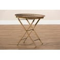 thumbnail image 6 of Baxton Studio Sabah Traditional Moroccan Inspired Matte Antique Gold Finished Metal Foldable Accent Tray Table, 6 of 7