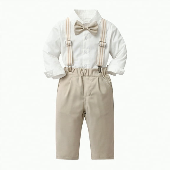 Little Boys Casual Outfit Sets Fall/Winter Long Sleeve 6M 9M 12M 2T 3T 4T 2-Pieces Set