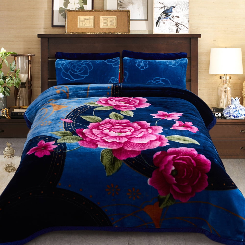Luxury Winter Blanket For King Size Bed 2 Ply Reversible Soft Warm