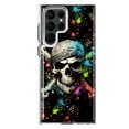 thumbnail image 1 of MUNDAZE Samsung Galaxy S23 Ultra Shockproof Clear Hybrid Protective Phone Case Fantasy Paint Splash Pirate Skull Cover, 1 of 1