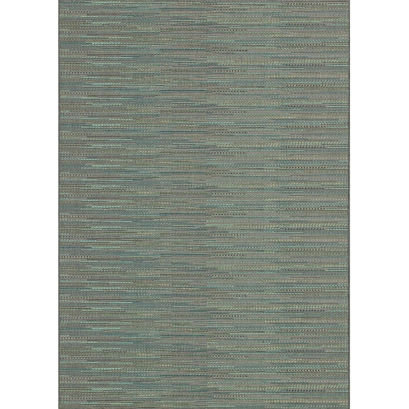 Couristan 2.25' x 11.75' Blue and Gray Contemporary Rectangular Outdoor Area Throw Rug Runner