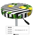 thumbnail image 2 of Uemuo Lemons on Striped Pattern Round Bar Stool Seat Covers Washable Stool Cushion Slipcover Elastic Bar Chair Covers-14 inch, 2 of 7