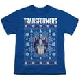 thumbnail image 2 of Transformers Christmas Optimus Prime Fair Isle Kids T Shirt for Youth Boys and Girls, Royal, X-Small, 2 of 4