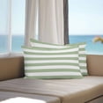 thumbnail image 3 of Lumbar Pillow Covers 20x12 Inch Set of 2, Sage Green Striped Waterproof Outdoor Pillow Covers, Farmhouse Sage Green Stripes Decorative Cushion Pillowcases for Couch, Sofa, Bed, Garden, Patio, 3 of 9