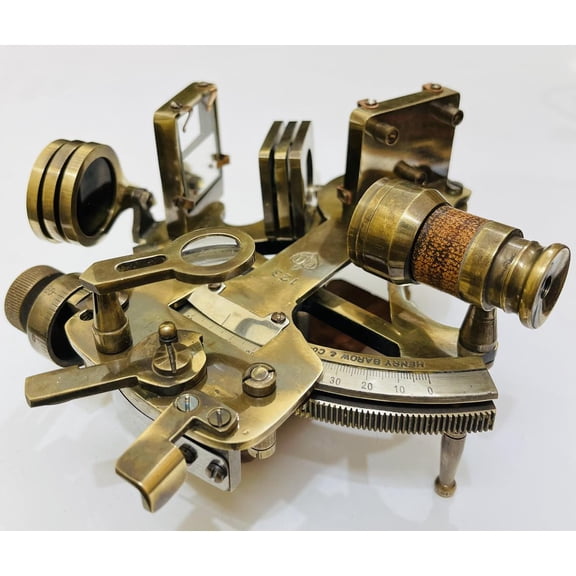 Nautical 6" Hand-Made Solid Brass Working Navigational Sextant In Brown Brass Antique Marine Sextant Gift