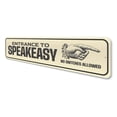 thumbnail image 4 of Speakeasy Entrance Sign, Bar Aluminum Metal Decor Sign - 4x18 inches, 4 of 4