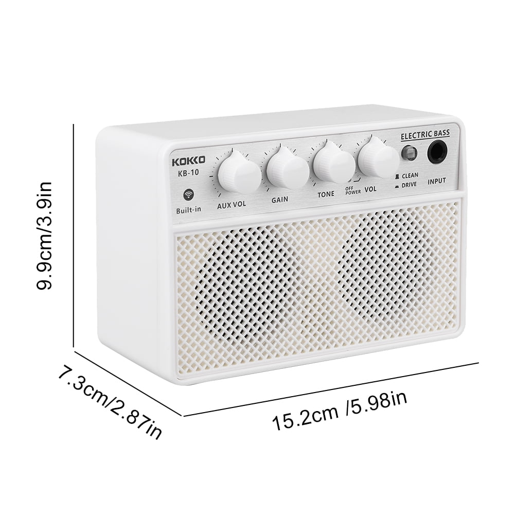 Yucurem Electric Bass Amplifier Bt Small Speaker Mini Bass Amplifier For Electric Bass Guitar Essential (A)