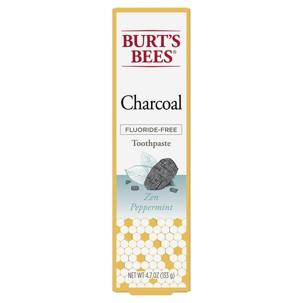 Burt's Bees Toothpaste, Fluoride Free, Charcoal, Zen Peppermint, 4.7oz