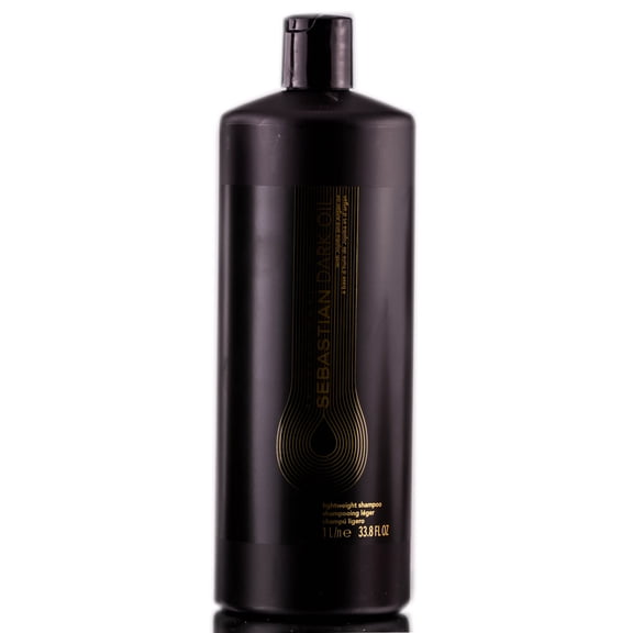 33.8 oz , Sebastian Dark Oil Lightweight Shampoo Hair, Pack of 1 w/ SLEEKSHOP Teasing Comb