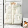 thumbnail image 2 of Favoffer Girls Boys Puffer Vest Cropped Puffy with Pockets Lightweight Outerwear Vests Warm Sleeveless 3-12Y, 2 of 7