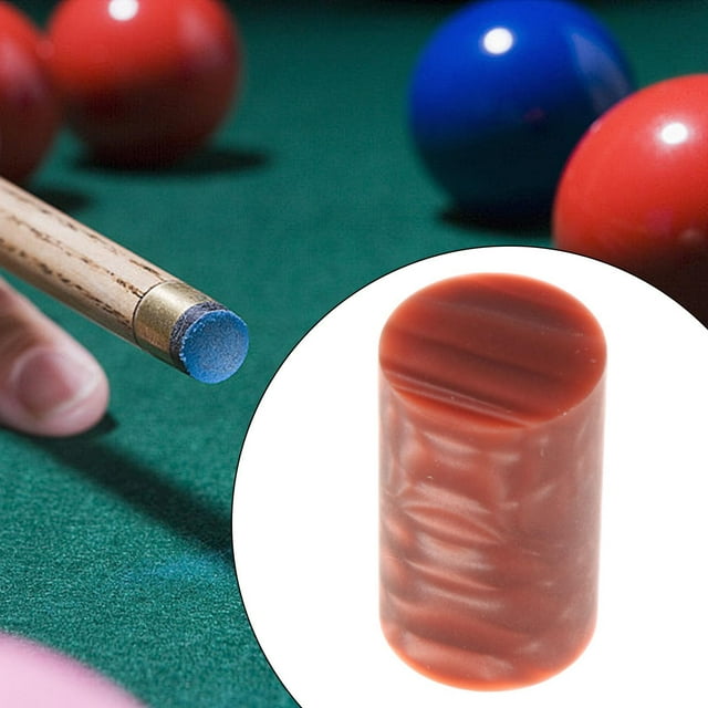 DYNWAVECA Bague de Queue de Billard, Remplacement de Bague de Queue de Piscine, Accessoire de Réparation de Piscine Snooker, Embout de Bâton de Piscine Portable Professionnel, Rouge Brun