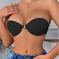 thumbnail image 2 of EliteGoogv Front Closure Bras For Women Lace Bras For Women Padded Semi Cup Push Up Wireless Womens Bras Everyday Bras For Women Black 32, 2 of 8