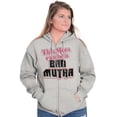 thumbnail image 3 of Retro This Mom Can Be A Bad Mutha Zip Hoodie Sweatshirt Women Brisco Brands S, 3 of 5