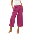 thumbnail image 6 of RPVATI Capri Pants for Women Wide Leg Loose Capris Dressy Summer Dress Cropped Pants Business Casual Work Capris with Pockets 2025 Hot Pink XXL, 6 of 9