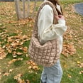 thumbnail image 4 of Puffer Shoulder Bag for Women Quilted Puffy Lightweight Nylon Handbag Large Padded Soft Purse, 4 of 7