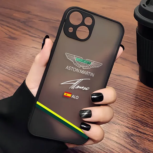 Phone Case For Alonso 14 F1 Drivers iPhone 16 15 14 13 12 11 Pro Max XR XSMax 8 Plus Matte Astons Martins Transparent Back Cover FGHS-152G240614FA2 For iphone 12