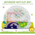 thumbnail image 4 of Alfombrilla de baño para ducha, 39 cm x 69 cm, alfombrillas de ducha antideslizantes con ventosas, alfombrilla de bañera lavable a máquina para baño (Forest Zoo), 4 of 4