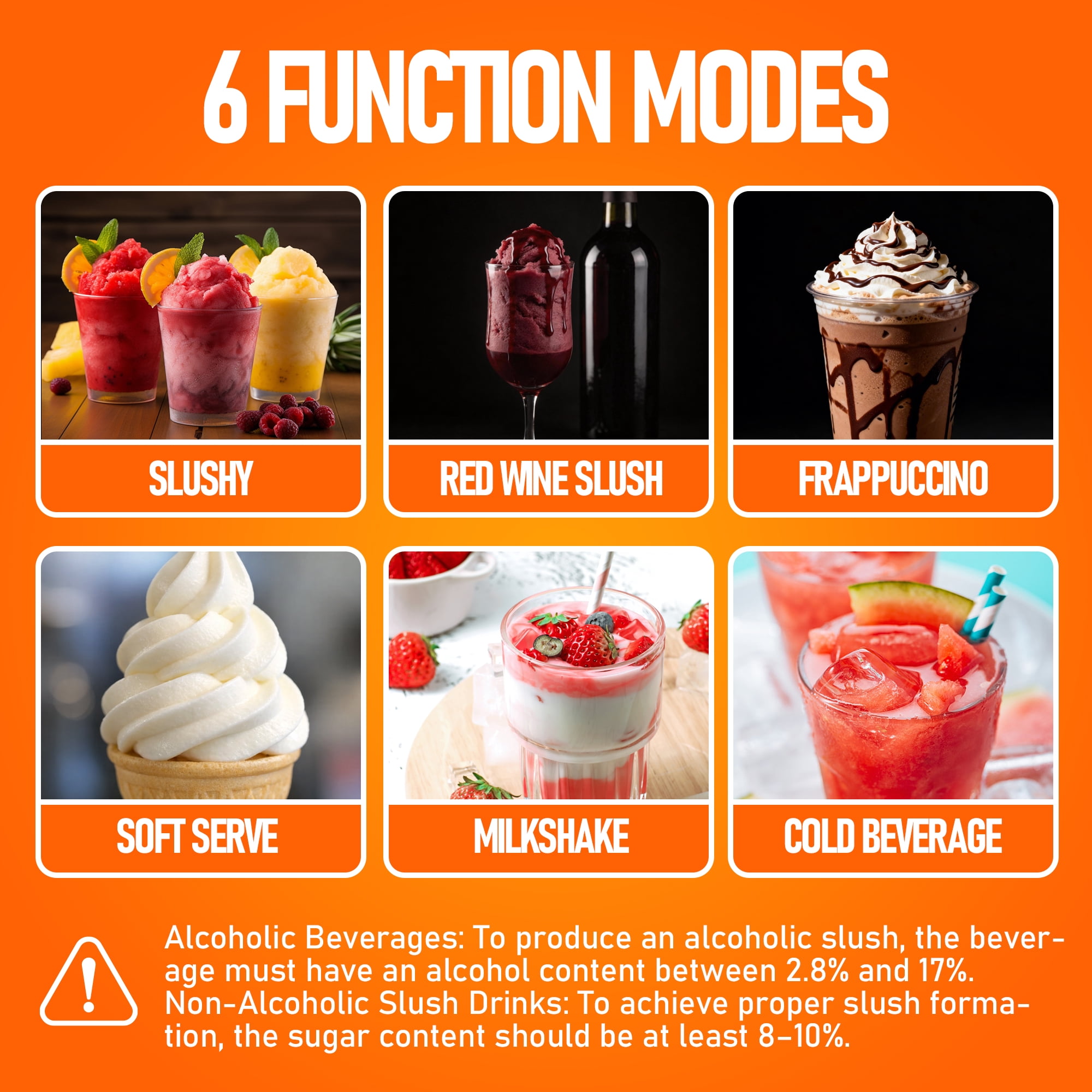 BIZAURA Slushy Machine Maker & Frozen Slushie Maker, Home Slushie Machine with No Ice Need, 6 Presets